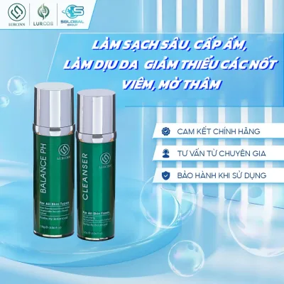 Bộ Combo Lurcinn Làm Sạch Dịu Nhẹ Cho Da Mặt Gồm Nước Hoa Hồng, Sữa Rửa Mặt 120ml/120ml