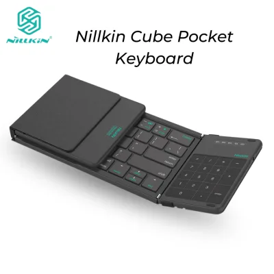 Bàn PhímKhông Dây Gập Gọn Nillkin Cube Foldable Keyboard Bọc Da Tích Hợp Sẵn TouchPad Cho Smartphone, Ipad, Laptop