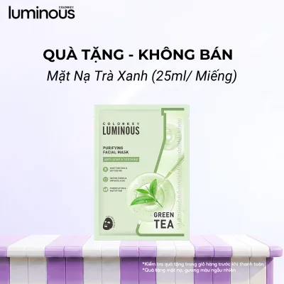1 Miếng Mặt Nạ Trà Xanh COLORKEY LUMINOUS BHA Hỗ Trợ Giảm Dầu Mụn 25ml/miếng