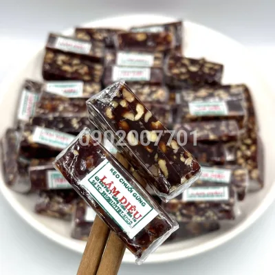 Kẹo Chuối Đậu Gừng Lâm Diệu Siêu Ngon - Đặc sản Bến tre -bánh kẹo ăn vặt - Đồ ăn vặt - mứt tết