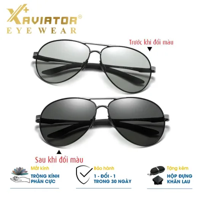Men's Day and Night Color Changing Glasses Polazide Polarized Lenses Anti-Glare Anti-Uv 400 Aluminum-Magnesium Alloy Eyeglass Frames Ultra-Light Eyeglasses Made from Tac Material Anti-Scratch Anti-Shock Glasses Used to Prevent Dust When Driving.