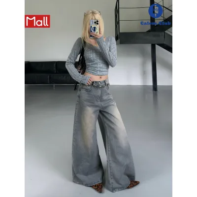 Calem Club - Quần Jeans Ống Rộng Ver 2 WIDE LEG tôn dáng cạp cao form unisex nam nữ quần jean nữ