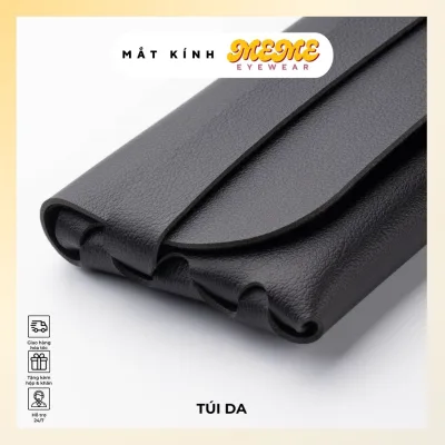 Túi da ví da đựng mắt kính chống trầy xước, da mềm tiện lợi chống sốc [ TÚI DA }