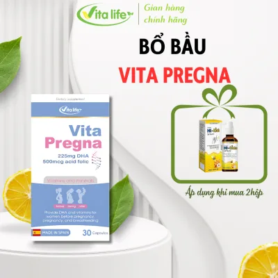 Vita Life Vita Pregna bổ sung DHA vitamin khoáng chất VitaPregna hộp 30 viên