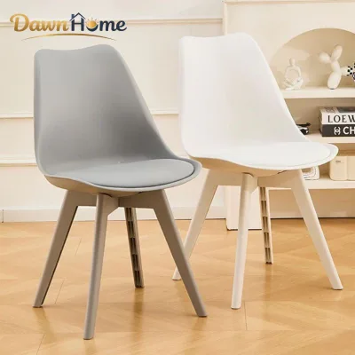 DawnHome Ghế ăn,Ghế Nhựa Tựa Lưng Decor Văn Phòng, Ghế Cafe, Ghế Phòng Khách, Ghế Eames Mặt Nệm Êm Ái Sang Trọng