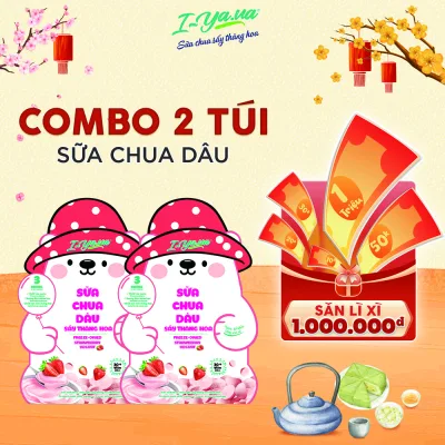 Dry Yogurt for Babies _ 2 Iyaua Strawberry Bear 16Gr