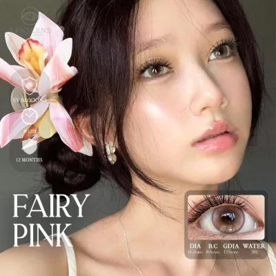 Lens Mắt Kính Áp Tròng Hồng Ngọc Fairy Pink 14.5mm T4-C5