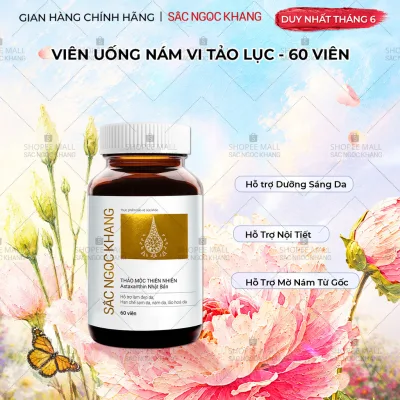 Viên uống đẹp da - cải thiện lão hóa - nám sạm tàn nhan Sắc Ngọc Khang Vi Tảo Lục [Hộp 60 Viên]