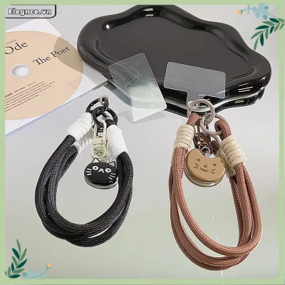 Dây đeo điện thoại hình máy ảnh ngắn Vỏ điện thoại Mặt dây chuyền dệt hình cá nhỏ Dây đeo điện thoại