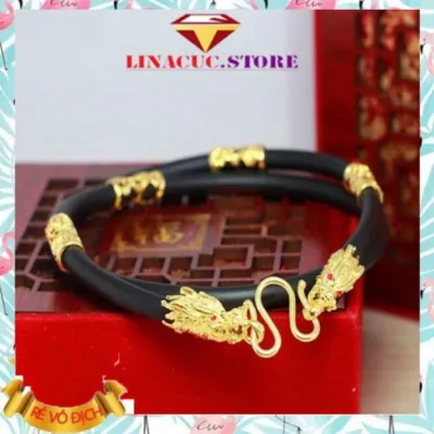 Dây chuyền nam trang sức quý vòng cổ nam quy trình kim tiên mặt vuông rồng chấm đỏ .