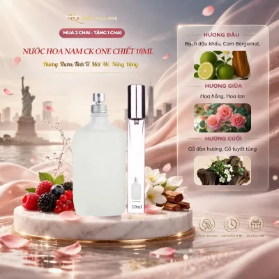 Nước hoa nam mùa hè CK ONE chiết 10ml - Hương thơm tươi mát, nam tính sang trọng