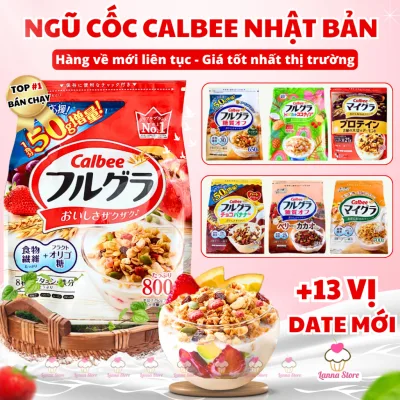Ngũ cốc Calbee Nhật Bản Mix Sữa Trái Cây Sấy Granola Ăn Sáng Eatclean Lanna Store