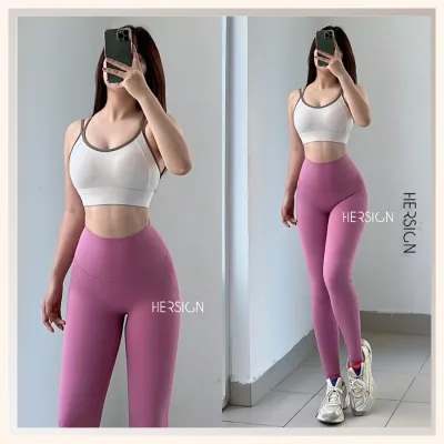 Hersign Women's Gym Set Women's Yoga Set Double Strap Bra and Leggings Smixb32Bl28A Hersign Corelyne Collection