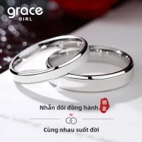 Grace Girl | Nhẫn Cưới Đính Hôn Bạc Platinum Trơn