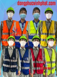 Áo Lưới Gile Phản Quang BẢO HỘ LAO ĐỘNG palide cao cấp Cho Công nhân Công trình, Thợ Xây, Vệ sinh, Kĩ Sư Xây Dựng ÁO PHẢN QUANG BAN ĐÊM PHÁT SÁNG