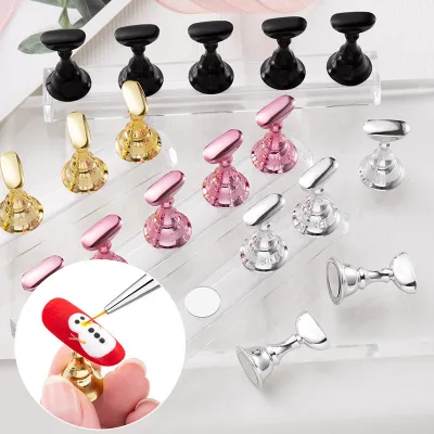 Nam Châm Giữ Móng Bộ Giả Đầu Móng Tay Thực Hành Chân Đế Pha Lê Giá Đỡ Acrylic Hiển Thị Kệ Móng Tay Nghệ Thuật Hiển Thị Cho Salon DIY