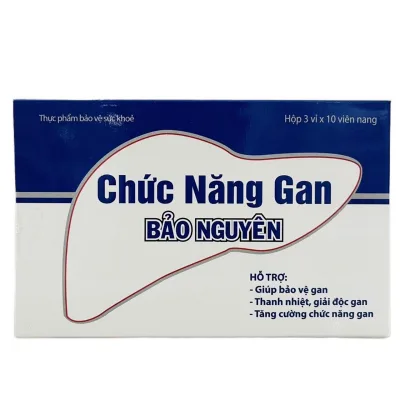 Chức năng gan Bảo Nguyên - 30 viên - giúp bảo vệ gan, thanh nhiệt, giải độc gan, tăng cường chức năng gan