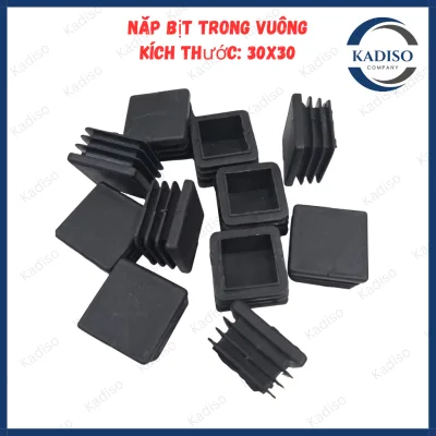Nắp Bịt Trong Vuông Nhựa – Bịt Đầu Ống Sắt, Ống Hộp, Chân Bàn Ghế, Nhiều Kích Thước