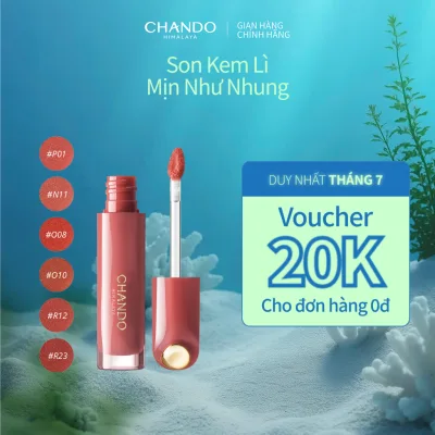 Son Kem Lì Mịn Như Nhung P01 Đào CHANDO Himalaya 2.4ml Hàng Chính Hãng