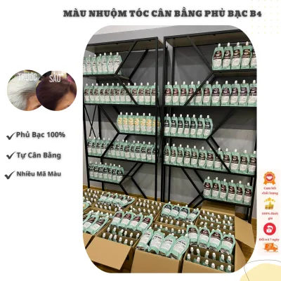 Thuốc Nhuộm Phủ Bạc B4Tự Cân Bằng Nhiều Khúc Mã Màu Thời Trang - Ăn Bạc 100% ( Túi 450ML) - Sản phẩm chăm sóc tóc chính hãng tại việt nam
