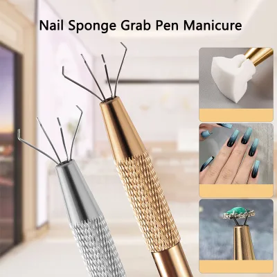 Móng Tay Xốp Grabber Móng Tay Nghệ Thuật Bút Chống Trơn Trượt Tay Cầm Kim Loại Vàng Mạnh Mẽ Dễ Dàng Sử Dụng Dụng Dụng Cụ Làm Móng Tay Gradient