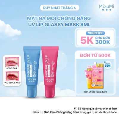 Mizumi Skincare Uv Lip Glassy Balm 3.5g & Glassy Mask 8ml
