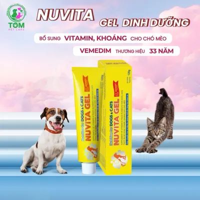 NUVITA Vemedim gel dinh dưỡng cho chó mèo bổ sung vitamin và khoáng chất, tăng hấp thu, chuyển hoá