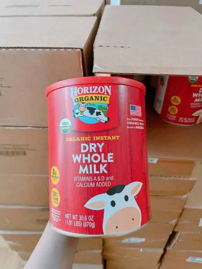 Sữa Horizon Organic Dry Whole Milk, Sữa Tươi Nguyên Kem Dạng Bột, Sữa Bột Công Thức 870g