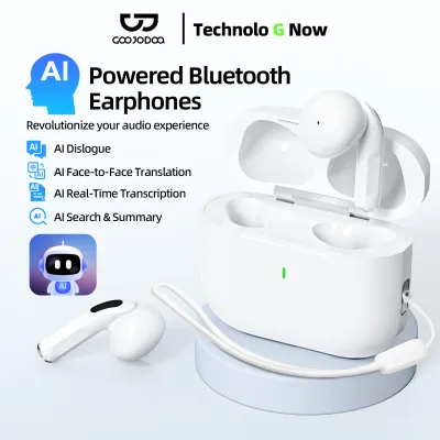 Goojodoq Tws 2025 Bluetooth Headset Latest Technology Supports Ai Translator/Conversation, Noise Reduction, Stereo Sound, Long Battery Life