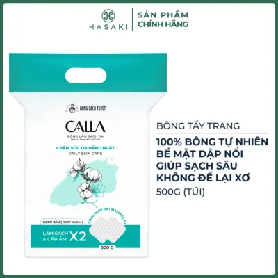 Bông Tẩy Trang Bông Bạch Tuyết Calla Giúp Sạch Sâu Túi 500g Size 6x6cm Hasaki Sản Phẩm Chính Hãng