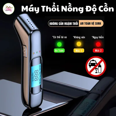 Máy Thổi Nồng Độ Cồn Cao Cấp Đo Bằng Cách Thổi Vào Thiết Bị Chính Xác Sau 3S An Toàn Khi Lái Xe
