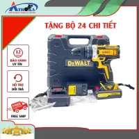 Máy khoan pin Dewalt 72v, chính hãng, nhập ngoại máy khoan cầm tay 3 chức năng có búa tặng kèm phụ kiện 24 chi tiết