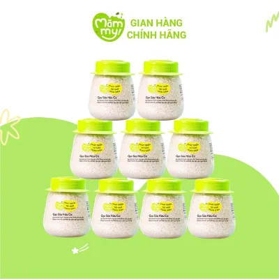 Combo 9 hũ gạo sữa hữu cơ Mămmy chuyên dùng nấu cháo ăn dặm cho bé từ 6 tháng 140gr/ hũ