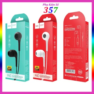 Tai Nghe Nhét Tai Hoco M40 jack 3.5mm có Mic dài 1,2m âm thanh hay