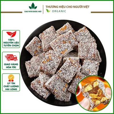 Kẹo gừng táo đỏ đường nâu 100g, bánh gừng táo đỏ, ít ngọt, thơm dẻo, món ăn vặt tốt cho sức khỏe