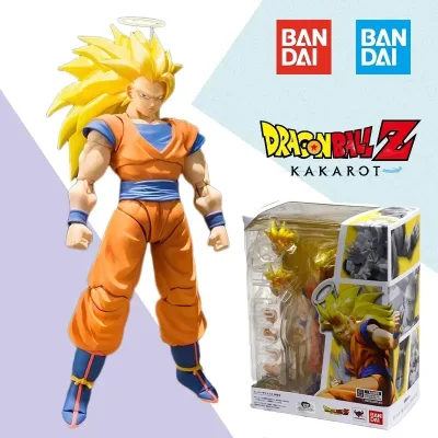 Hộp gốc BANDAI SHF DRAGON BALL SUPER SAIYAN 3 SON GOKU Figure Bộ mô hình hoàn thành Anime Đồ chơi hành động Quà tặng cho trẻ em SOLDIER