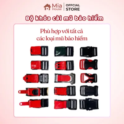 Bộ khóa cài chốt gài mũ bảo hiểm xe máy đủ loại thay thế cho tất cả các loại nón bảo hiểm trên thị trường