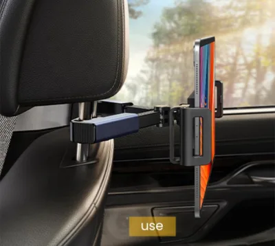 Giá kẹp điện thoại, máy tính bảng cho ghế sau ô tô - Giá kẹp Lisen chất liệu Aluminium & ABS
