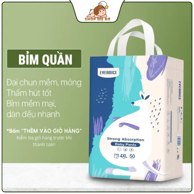 Bỉm Quần Evernice Size M/L/XL/XXL/XXXL/XXXXL (50 MIẾNG / BỊCH)