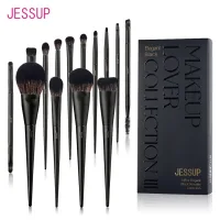 Jessup Bộ Cọ Trang Điểm 14 Chiếc Cọ Trang Điểm Đường Viền Phấn Nền Phấn Mắt Nổi Bật Phối Kem Che Khuyết Điểm Lót Elegant black T336
