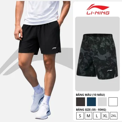 Quần đùi nam Li-Ning 10 MÀU S01 Ultra, Quần short nam vải gió thể thao mềm mát TÚI KHOÁ 2 BÊN
