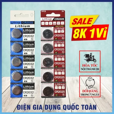 Pin Cúc Áo, Pin CMOS CR2032/2025 Dùng Cho Smart Key, Đồng Hồ, Máy Tính