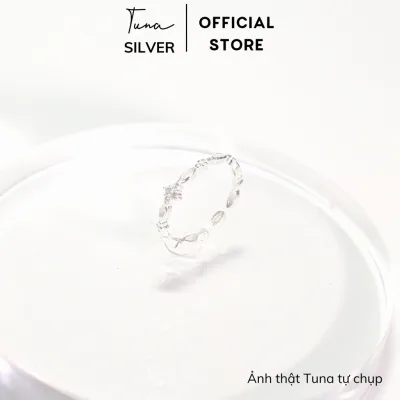 Nhẫn Bạc nữ đính đá cao cấp, nhẫn bạc đá basic freesize_ 𝑪𝒂𝒎 𝒌𝒆̂́𝒕 𝒄𝒉𝒖𝒂̂̉𝒏 𝑩𝒂̣𝒄_ TUNA SILVER Trang sức Bạc cao cấp