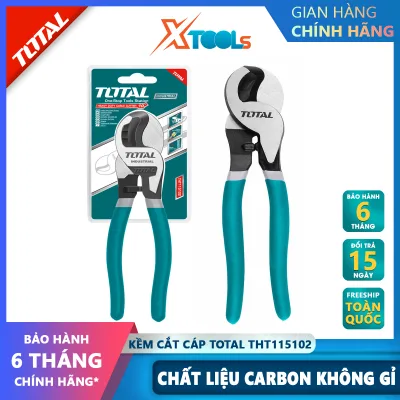 Kềm cắt cáp đầu lớn TOTAL THT115102 | Dụng cụ cắt cáp 10" , thép không gỉ, có lớp cách điện