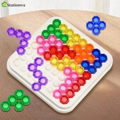 STATIONWA Khối Sudoku Board Game, Trò chơi xếp hình trượt bằng nhựa 40 thách thức IQ, Đồ chơi trí tuệ gia đình