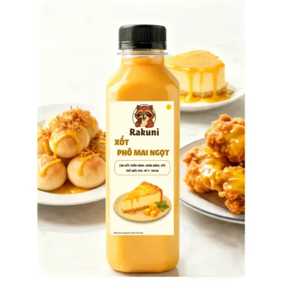 Xốt Phô Mai Ngọt Rakuni Foods 500g - Chấm bánh quy, mochi chấm, topping kem trà sữa, nhân bánh ngọt