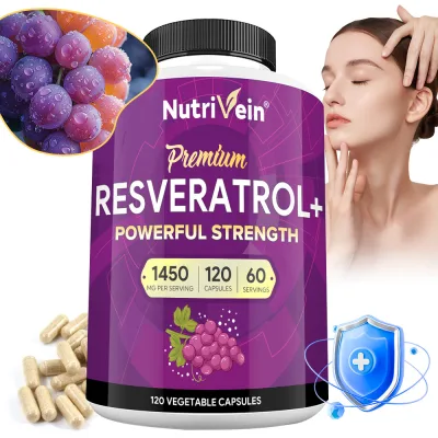 Thực Phẩm Bổ Sung Resveratrol - Hỗ Trợ Sức Khỏe Làn Da Và Tim Mạch - Hỗ Trợ Chức Năng Não - Hỗ Trợ Sức Khỏe Miễn Dịch