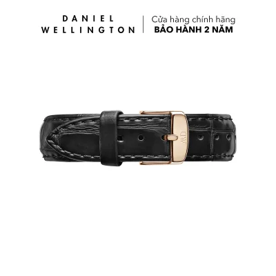 Dây da đồng hồ Daniel Wellington 18mm khóa màu vàng hồng - Cho đồng hồ Classic 36mm