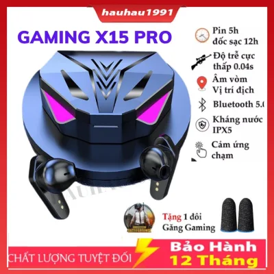 Tai nghe Gaming X15 Bluetooth TWS công nghệ Bluetooth 5.0 cảm biến chạm,không có độ trễ âm Thanh