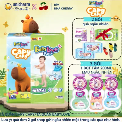 Bỉm quần BabyLove Capy Pants, Tã Quần Baby Love Capy chính hãng Cho Bé đủ size Từ 6-35kg - Ngăn Tràn Cả Đêm